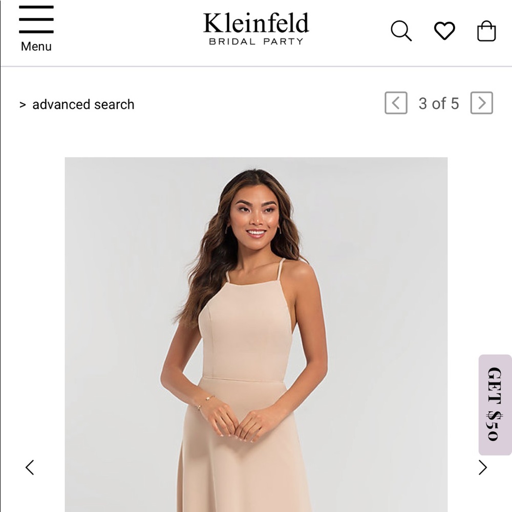 Kleinfeld formal dress TAN